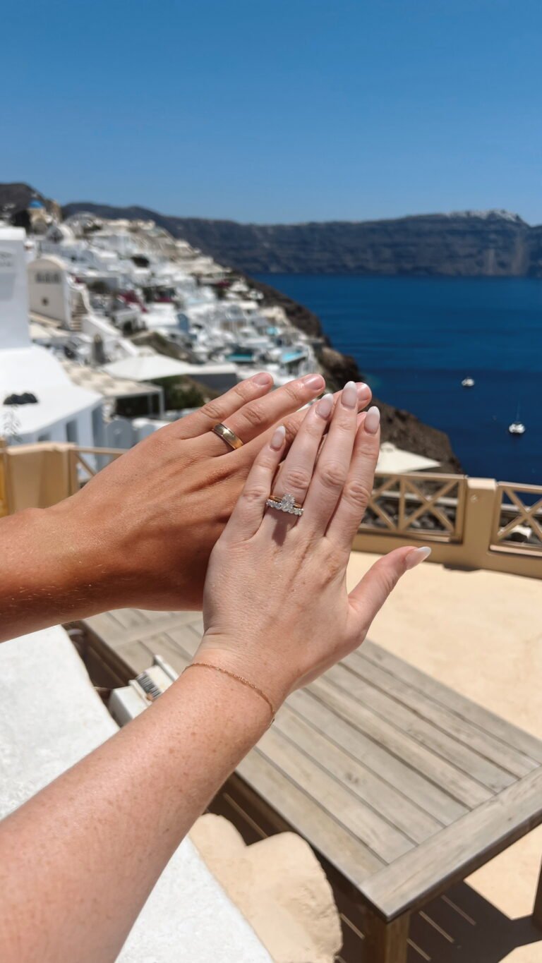 married couple, wedding ring on holiday